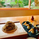 蕎麦切り大城 - 盛りそばと天むす