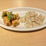 YEBISU BAR - #クリームチーズの山葵味噌和え&山葵クラッカー