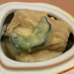 銀座 しのはら - きゅうりと丁子麩の辛子酢味噌和え