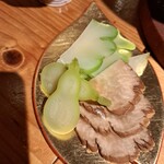 貝と魚と炉ばたのバンビ - 漬物盛り合わせ(ザーサイ、ひょうたん、いぶりがっこ)