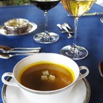 秋らしく かぼちゃスープ（八重桜）