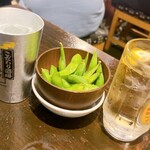 生つくね元屋  - レモンサワー、お通し、ハイボール