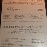 旬房まんぷく - メニュー