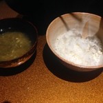 旬房まんぷく - 相方のご飯とみそ汁