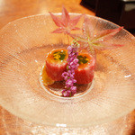 よろにく - 松茸と菊と炙りシルクロース