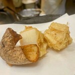 天ぷら ふじ - 蓮根！皮も甘くて美味しい