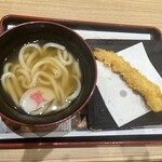 資さんうどん - 娘のミニ大海老天うどんのネギ抜き　510円