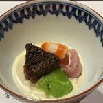 やす多” - 生ハムと無花果の胡麻酢和え