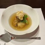 やす多” - 海老、烏賊真薯のおこげ