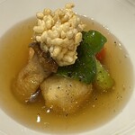 やす多” - 海老、烏賊真薯のおこげ