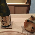 日本料理 新茶家 - 地酒です。ちょっと甘いがそれでもいい