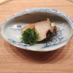 日本料理 新茶家 - 鮑　おかひじき　白ナス