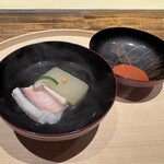 温石 - ◆お椀
      焼津の甘鯛　冬瓜　芥子　柚子