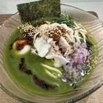 らぁめん 涼虎 - 涼麺抹茶白玉冷やし