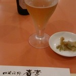 Anri - ノンアルコールビールとザーサイ