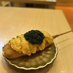 串カツあらた - ウニキャビア豚ロース
