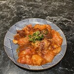 近江焼肉ホルモンすだく - ホルモンミックス（ミノ・シマチョウ・ハツ？）