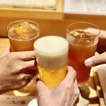 すしやのたい悟 - ３人で乾杯です♪