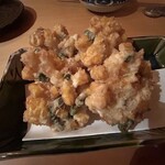 瀧ざわ ～円居～ - 秋とうもろこしと海老のかき揚げ