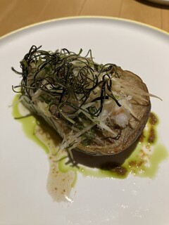 SHOLA - 相方のナス　皮目はしっかりと固く仕上がっています　味見させてもらったら　こちらの方が好みだったかも