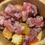 銀座 しのはら - 飛騨牛のタルタル　お肉アップ