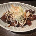 金町製麺 - 鶏もつ煮　470円