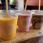 AOSORA PARLOR - 左:アイランド×アイランド　　　　　　　　　　　　　　　中:ベリーラッシー　　　　　　　　　　　　　　　　　　右:島バナナ×黒蜜きなこ