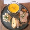 bistro tetete - 料理写真:カボチャの冷製スープ、ポテサラ、リエット、レバパテ