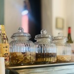 ハヤリテラス - 季節のフルーツの酢浸け：梨、葡萄、生姜