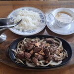 レストラン まなべ -  牛角切りステーキランチ（税込1,980円）