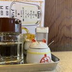 長崎ちゃんぽん・皿うどん 球磨 - 若女将さん復活　ネコ(練り辛子入れ)も復活