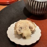 天ぷら 元吉 - マッシュルーム バターと白ワインソース
      もはやフランス料理の世界です♪