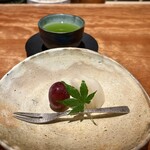 天ぷら 元吉 - 水菓子 幸水（梨）とクイーンルージュ（葡萄）