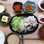 熊野路 - 本日のランチ（豚シャブ定食）