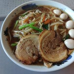 麺カフェ ひまわり - モヤシラーメン麺カタメ