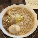 古民家ヌードゥル 黒揚羽森住 - 黒中華、おゝ油ワンタン煮玉子