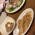 てけてけ - 豆腐サラダ、クリームチーズ塩辛、葱メンマ