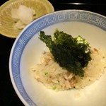 しのはら - 秋刀魚の炊き込みご飯　海苔と一緒に