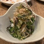 居酒屋 ちょーちょ - ゴーヤとミョウガの梅の和物