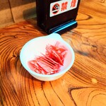 大村庵 - 卓上常備。コロナ以降の対応でしょうか。