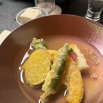 角甚 - 揚げ出し天ぷら盛り合わせ