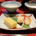 界 加賀 - 出汁巻き玉子／烏鰈の西京焼き（朝食1泊目）