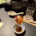 角甚 - 鱒のあらいと鱒のイクラ