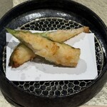 鮨ト酒肴 富かわ - 万願寺唐辛子海老真文