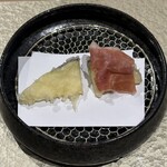 鮨ト酒肴 富かわ - 水茄子 三十六カ月熱成国産生ハム