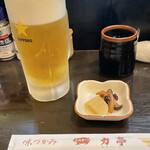 とんかつ 力亭 - 生中ジョッキ(サッポロ)(700円)