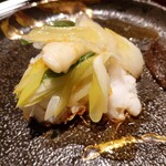 蓬左茶寮 - 鱧の焼き物、自家製 舞茸こしょう添え