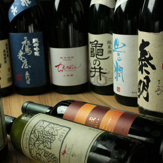 自慢の焼酎と日本酒◎