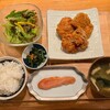 博多もつ鍋 やまや - 熟成鶏の唐揚げ めんたい風味定食①