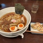 お食事処　萬揚げとん福天 - 白河ラーメン&ちくわ天❗️計715円❗️